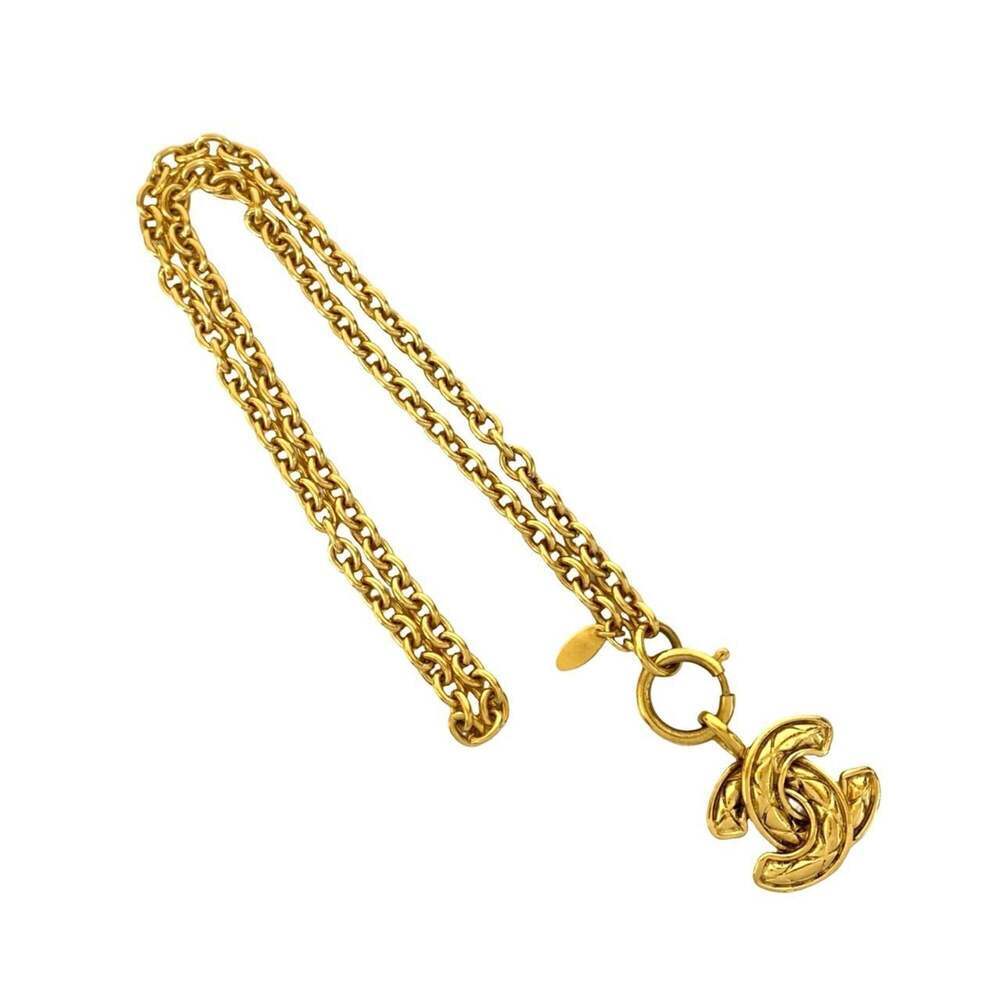 CHANEL Authentic Vintage Gold Logo Necklace - Picture 3 of 4